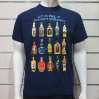 Нова мъжка тениска с трансферен печат Бутилки уиски, whiskey, алкохол, снимка 3 - Тениски - 28263573