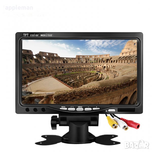 7"инчов inch TFT LCD монитор за връзка с камера за паркиране, DVD, VCR, снимка 1