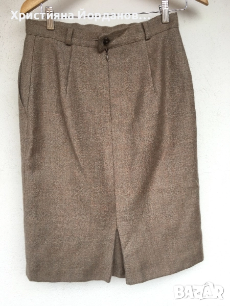 Офис поли 100% вълна над коляното, снимка 1