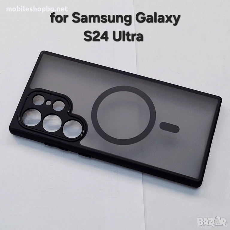 Samsung Galaxy S24 Ultra гръб MagSafe защита на камерите черен мат , снимка 1