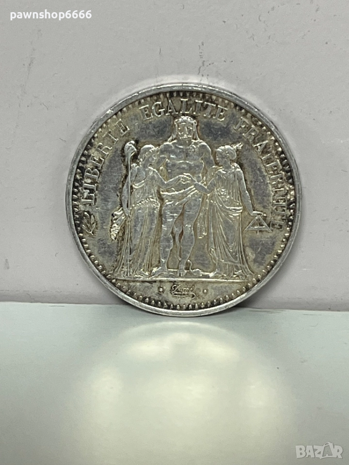 Сребърна монета Франция 10 франка, 1970, снимка 1