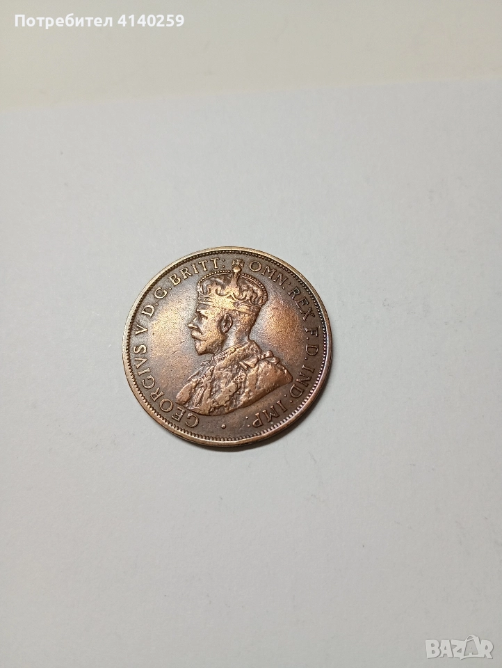 ОСТРОВ ДЖЪРСИ МОНЕТА 1/12 ШИЛИНГ 1923 Г , снимка 1