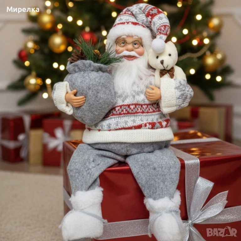 Голям Дядо Коледа с торба и мече - Атмосфера, уют и празничен дом, снимка 1