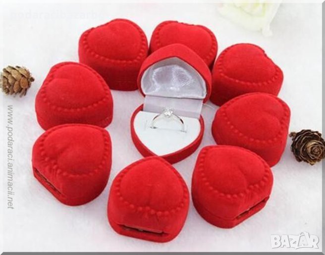 КУТИЯ ЗА БИЖУТА-ЧЕРВЕНО СЪРЦЕ, снимка 1