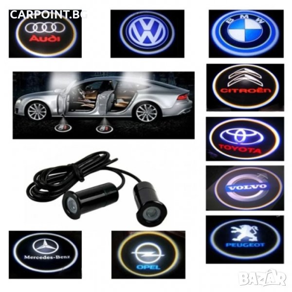 СВЕТОДИОДЕН ЛАЗЕРЕН ПРОЕКТОР ЗА ВРАТИ – ПРОЕКТОР С ЛОГОТО НА ВАШИЯ АВТОМОБИЛ GHOST SHADOW GS-001 1КТ, снимка 1