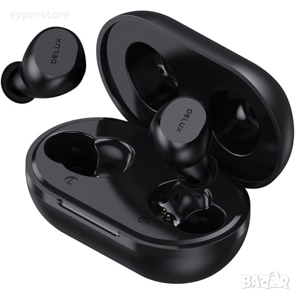 Слушалки безжични Bluetooth 5.0 Delux DT3 Тип Тапи за уши Earbuds Черни , снимка 1