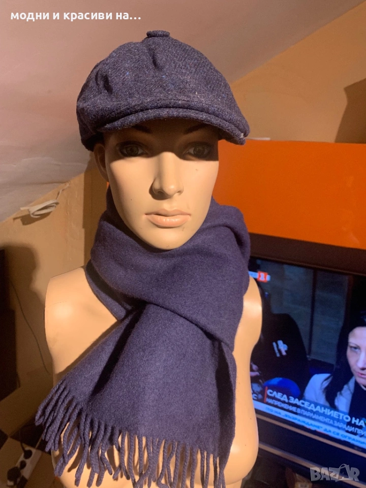 Мъжки каскет 100% вълна, снимка 1