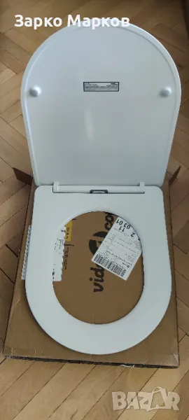 Тоалетно седалка с плавно затваряне, Дуропласт, Бяло, снимка 1