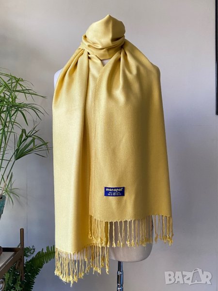Жълт шал от вискоза, снимка 1