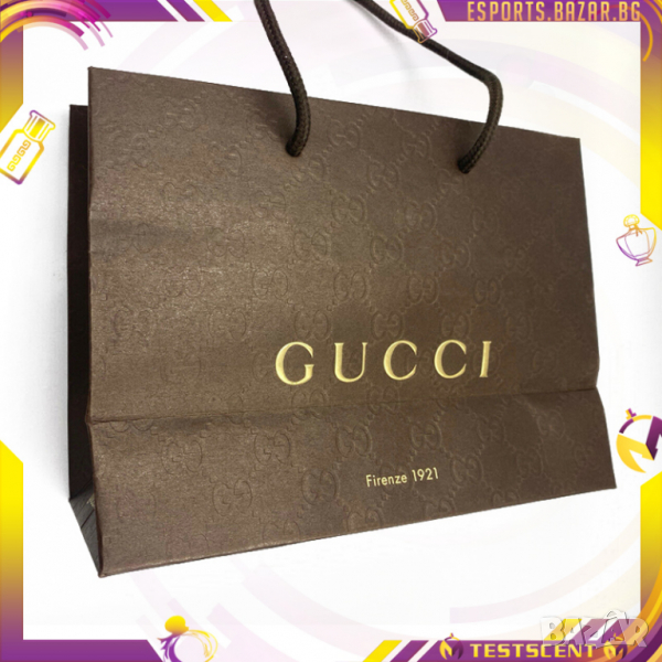 Автентична GUCCI хартиена кериър торба 29см x 38см подаръчна, снимка 1