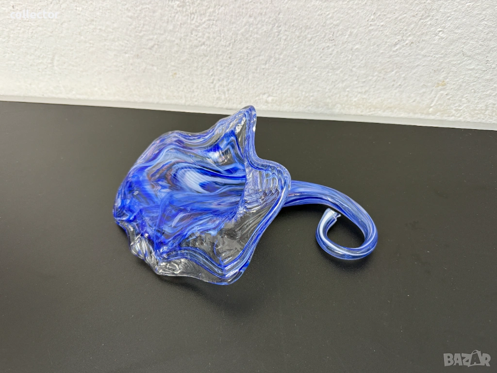 Артистична стъклена купа / съд / рог. №7840, снимка 1