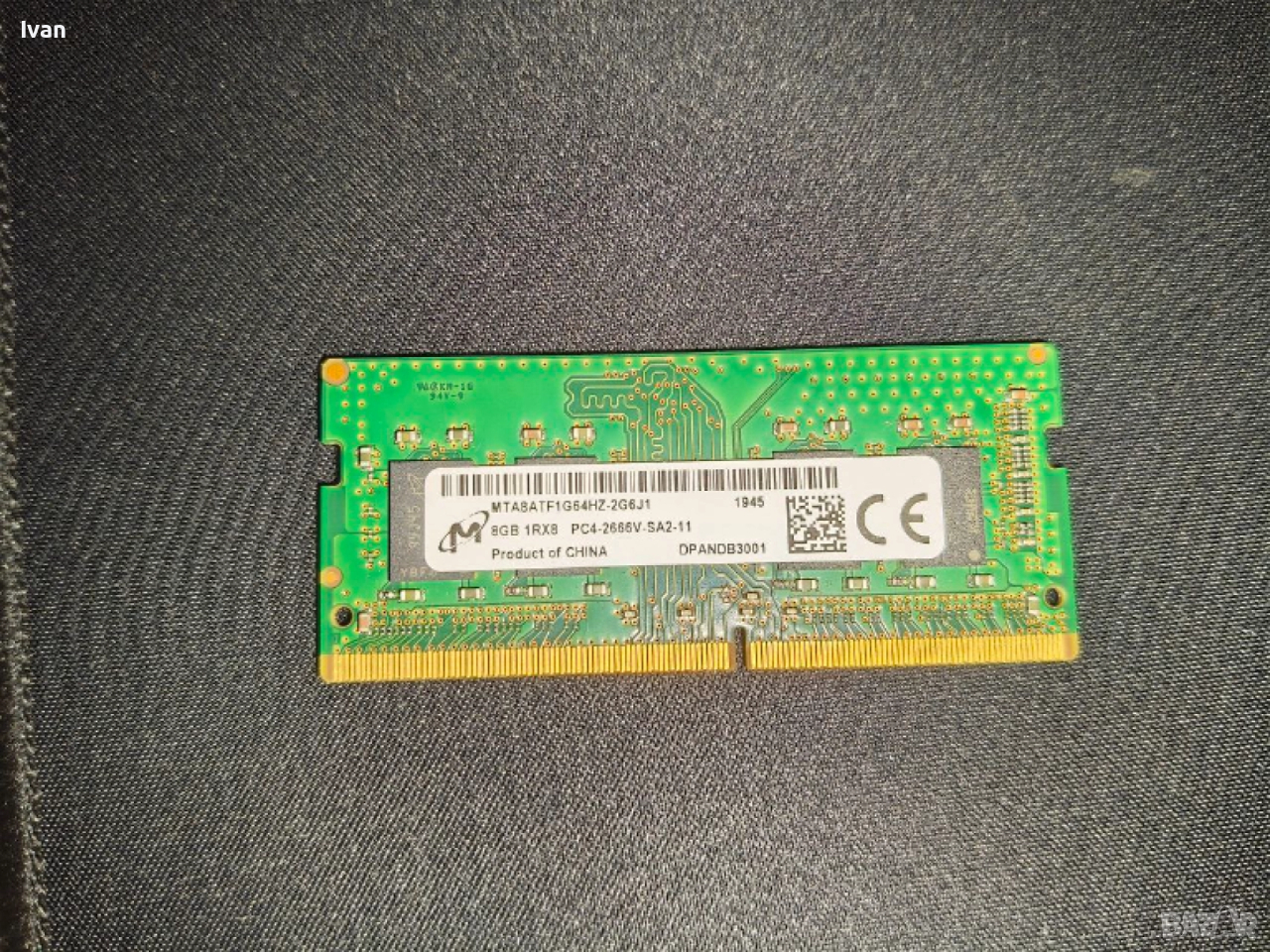 RAM Памет за лаптоп Micron 8GB DDR4 2666MHz, снимка 1