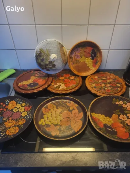 Сари дървени чинии за декорация , снимка 1