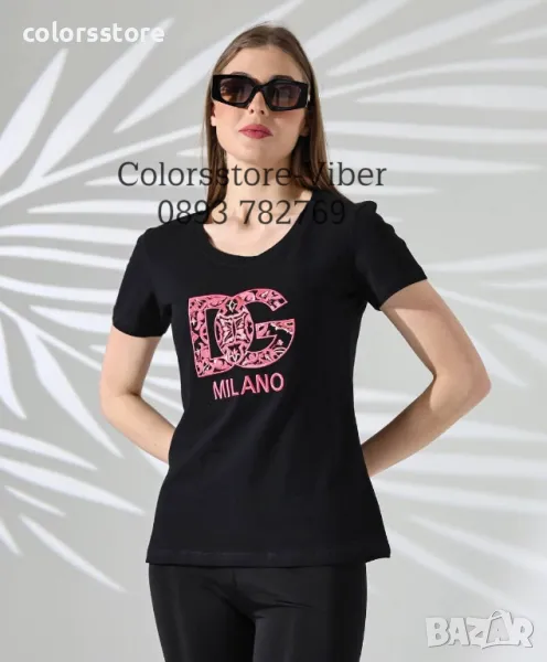 Дамска Черна тениска D&G код VL101, снимка 1