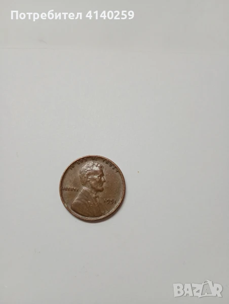 САЩ монета 1 цент 1951 г , снимка 1