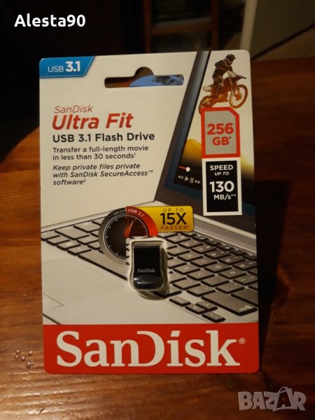 USB Sandisk Ultra Fit 3.1 - 256 GB, снимка 1