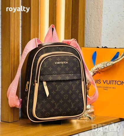 Louis Vuitton Дамска Кожена Раница , снимка 1