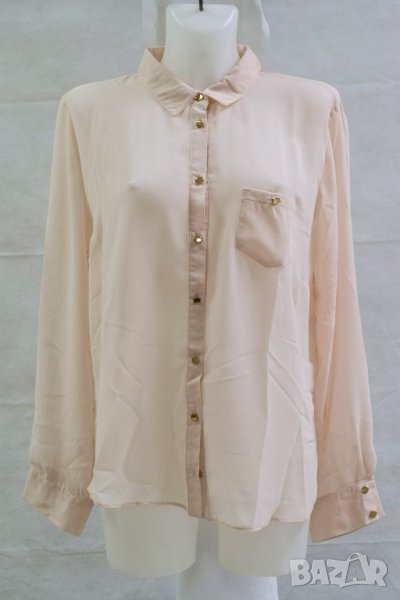Дамска ефирна риза в цвят праскова Aldora - 2XL/3XL, снимка 1
