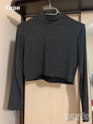 Къса лъскава блуза