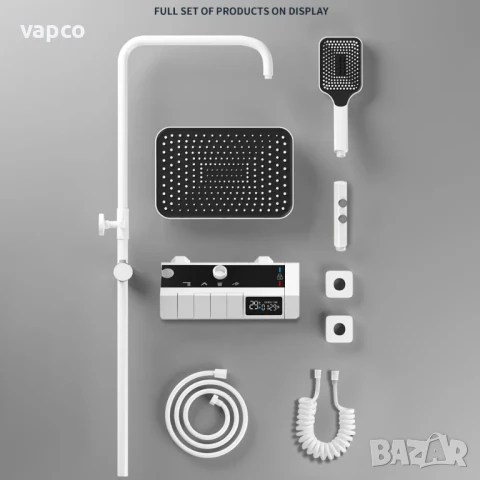 Модерен интелигентен термостатен душ с дисплей и LED подсветка, снимка 17 - Душове - 51140600