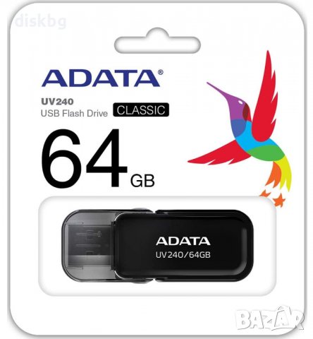 Нова USB 64GB Flash памет ADATA UV240, USB 2.0 - запечатана, снимка 1 - USB Flash памети - 37174410