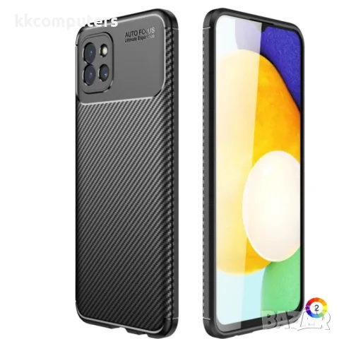 Samsung Galaxy A03 Удароустойчив Carbon Fiber Калъф и Протектор