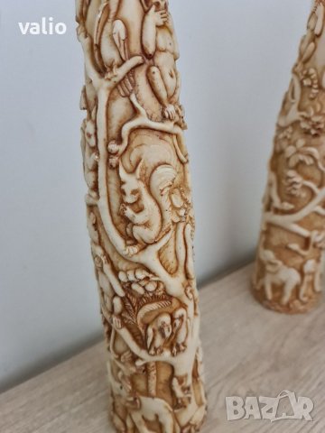 Продавам чифт гравирани бивни , снимка 6 - Други ценни предмети - 40331819