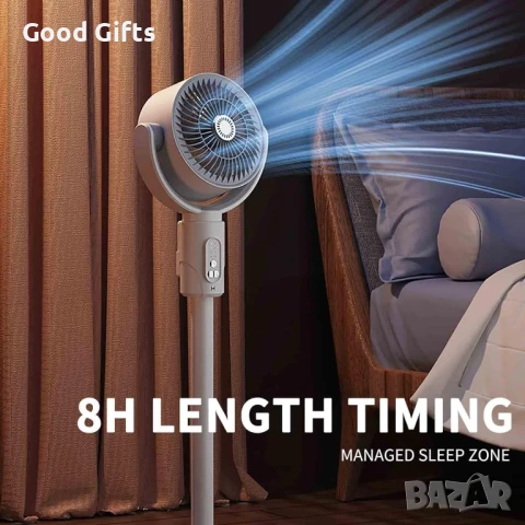 Интелигентен вентилатор 3 в 1 с дистанционно – тиха работа, таймер и 3 височини, снимка 8 - Други стоки за дома - 51061288