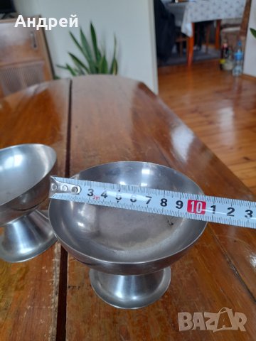 Стари неръждаеми купи за сладолед, снимка 4 - Други ценни предмети - 43804203