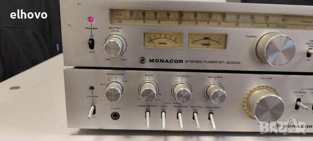 Стерео усилвател и тунер Monacor SA-2000, ST-2000X, снимка 7 - Ресийвъри, усилватели, смесителни пултове - 51877108
