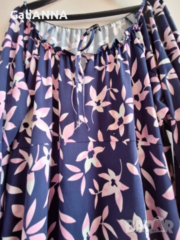 СТРАХОТНА РОКЛЯ ЕФЕКТЕН ДЕСЕН 3XL-4XL, снимка 7 - Рокли - 50840580