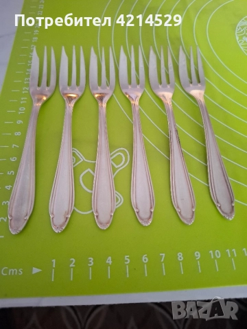 Десертни вилички и лъжички, снимка 3 - Прибори за хранене, готвене и сервиране - 52024246