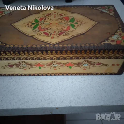 Ретро дървена кутия , снимка 4 - Антикварни и старинни предмети - 49200773