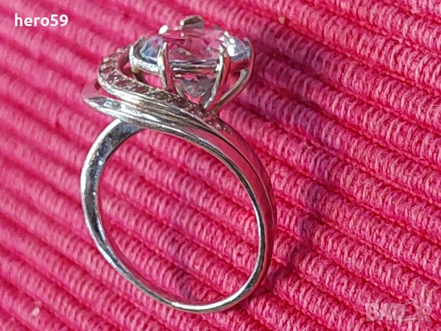 Дамски златен пръстен с аквамарин/злато златни златно/, снимка 9 - Пръстени - 37569242