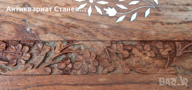 Колекция от  дървени подноса, изработени в Индия, снимка 5 - Антикварни и старинни предмети - 50752152