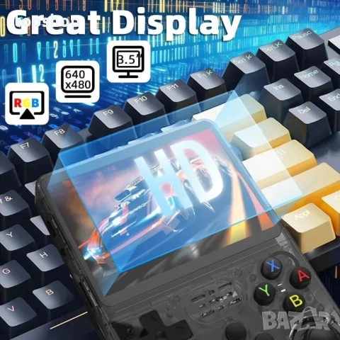 XIXIMENG R36S Ретро Игрова Конзола 64GB 15000 Игри Нова 3.5-инчов IPS Ретро Видео Игра, снимка 3 - Nintendo конзоли - 51563009