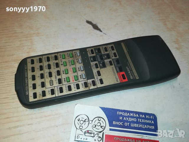 SHARP REMOTE-AUDIO ВНОС SWISS 2312231818, снимка 2 - Ресийвъри, усилватели, смесителни пултове - 43526940