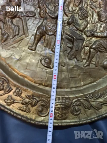 СТАРО ОРОМНО РЕЛЕФНО ПАНО ЗА СТЕНА -64 СМ, снимка 7 - Антикварни и старинни предмети - 48978453