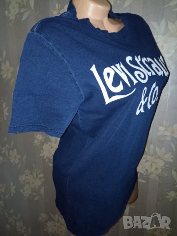 Levi Strauss S- Тъмносиня памучна тениска , снимка 3 - Тениски - 37873991