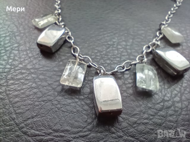 Красиво италианско сребърно колие,38 см., снимка 2 - Колиета, медальони, синджири - 38972993