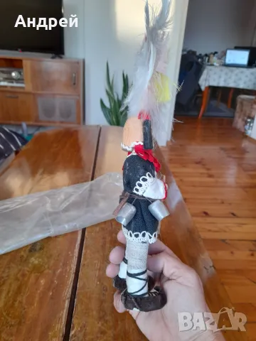 Стара фолклорна фигурка кукер #2, снимка 2 - Други ценни предмети - 48157492