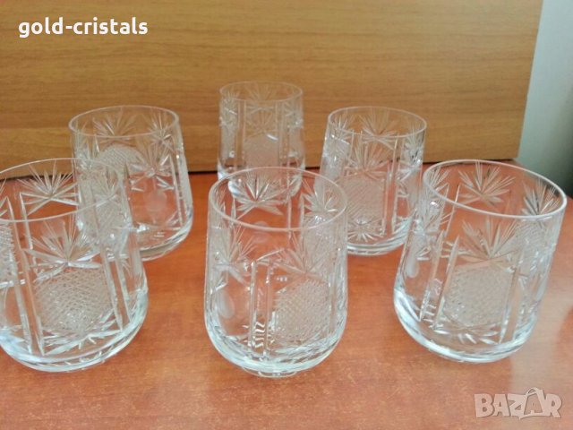  кристални чаши , снимка 5 - Антикварни и старинни предмети - 26819794