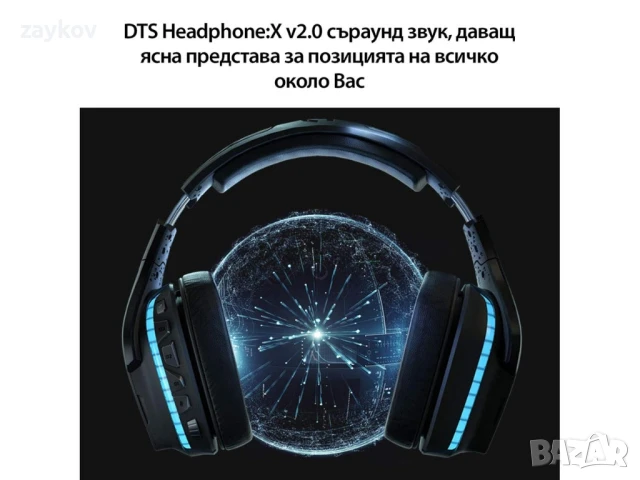 Logitech G935, Black слушалки, снимка 4 - Слушалки, hands-free - 50737456