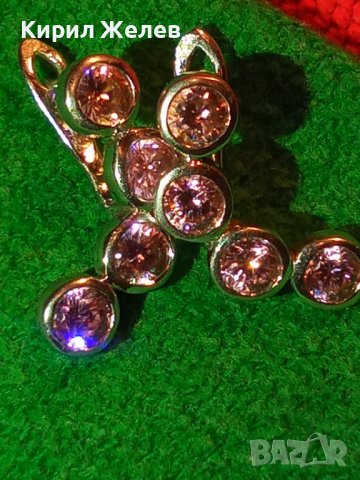 ИЗЯЩНИ СРЕБЪРНИ СКЪПОЦЕННИ АРТ ОБЕЦИ РОДИРАНО СРЕБРО 925 с ЮВЕЛИРНО ФАСЕТИРАН ИСКРЯЩ АМЕТИСТ 35020