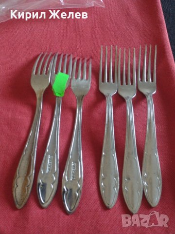 Лот комплект 6 броя вилици Българско производство от соца перфектно състояние 42177, снимка 8 - Прибори за хранене, готвене и сервиране - 43845261