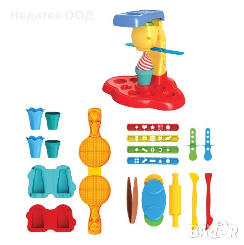 Комплект пластилин, Правя вафли и сладолед, снимка 3 - Пластелини, моделини и пясъци - 42986499