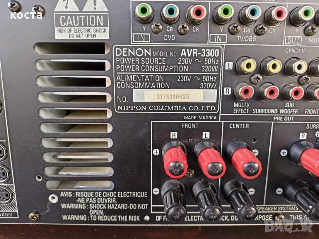 Усилвател Denon AVR-3300, снимка 13 - Ресийвъри, усилватели, смесителни пултове - 35540484