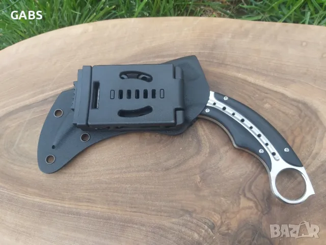 Тактически нож карамбит Todd Begg с полимерна кания,Full Tang, снимка 4 - Ножове - 49660717