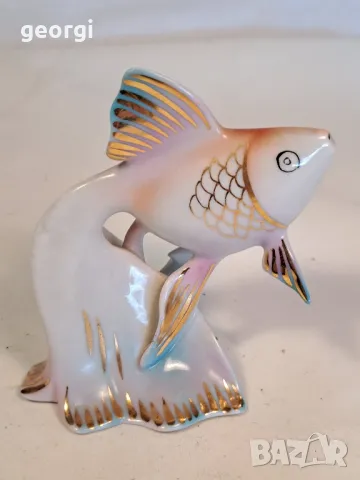 унгарска порцеланова фигура риба Hollohaza , снимка 2 - Колекции - 49812385