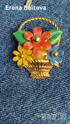 🌼🌸💛🍀 Брошка  винтидж украшения, снимка 3 - Други - 49621295